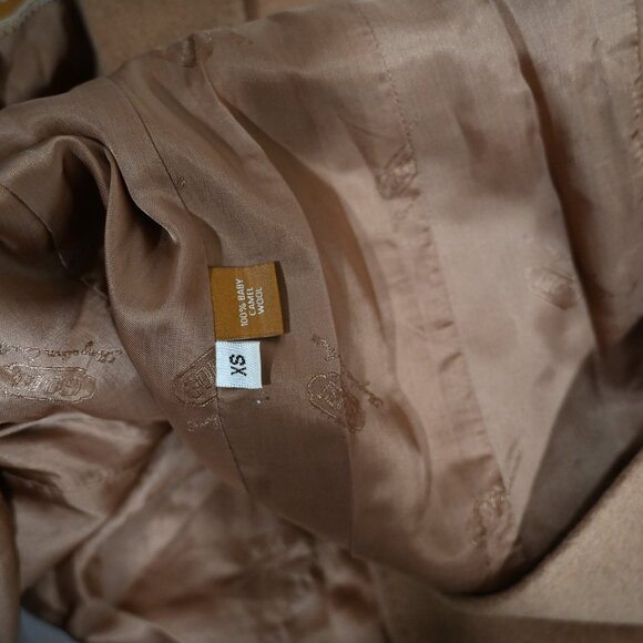 Gobi Woman's XS 100% Baby Camel Wool Tan Pea Coat - Picture 9 of 16
